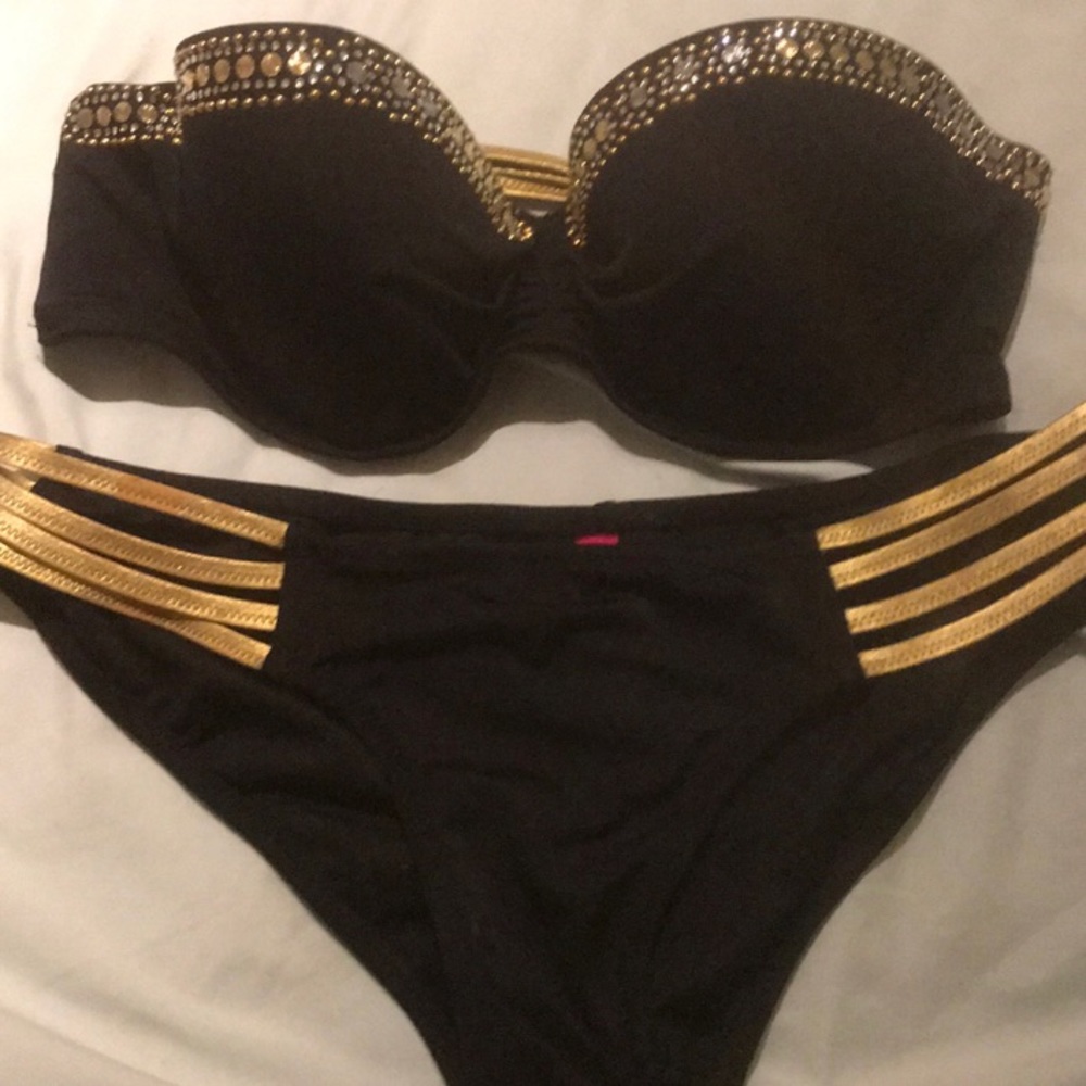 Victoria’s Secret Black and Gold Bikini